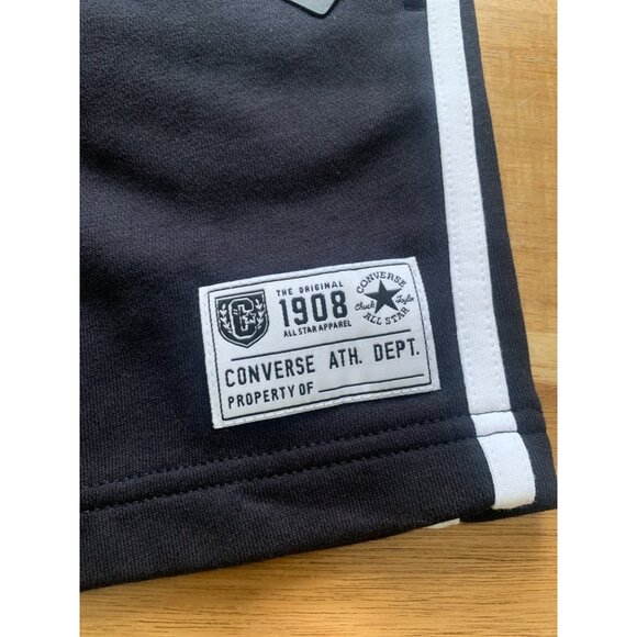 Converse Boys Athletic Shorts With Side Pockets Drawstring Black Size 5 - Picture 3 of 12